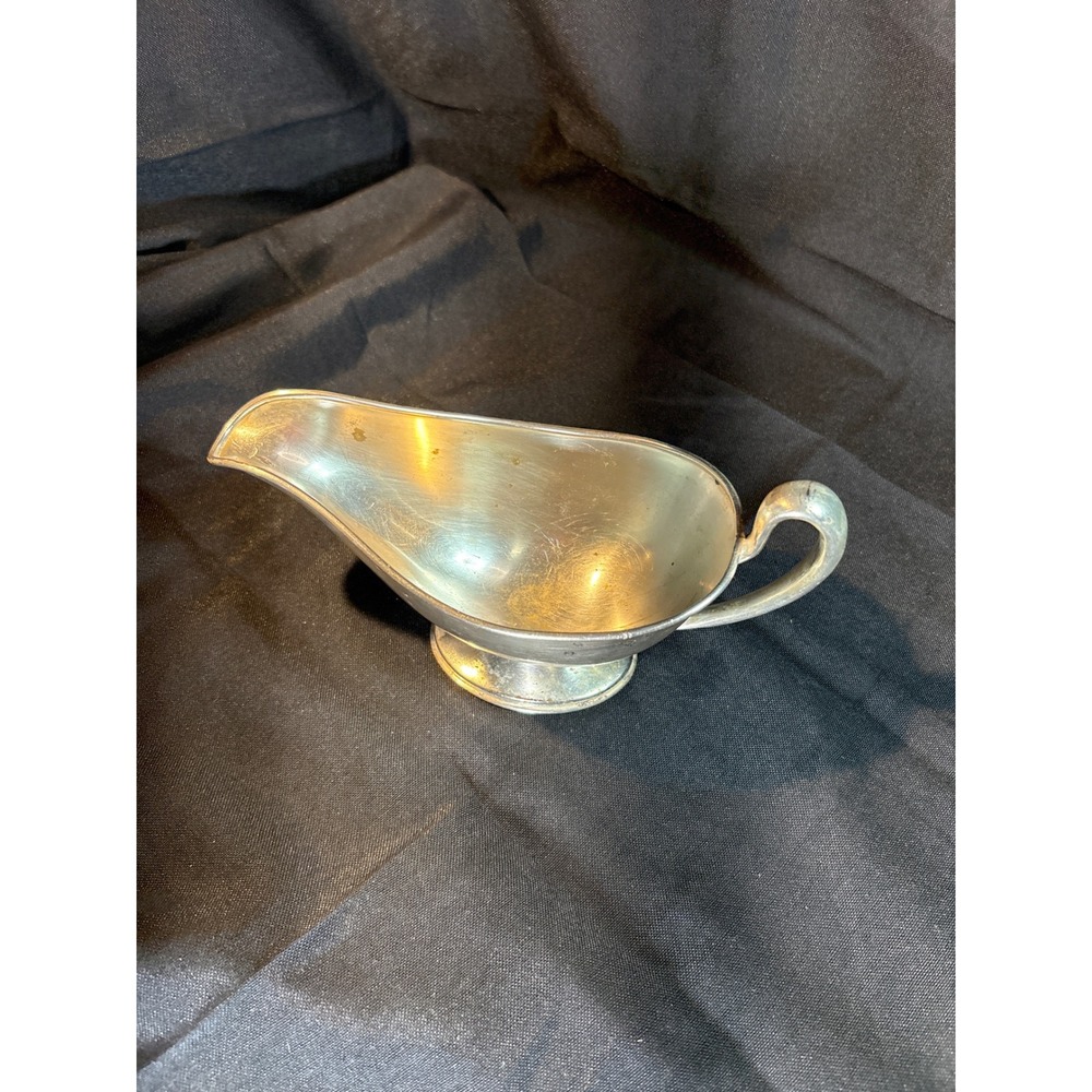 Vintage EP NS Silver Plated‎ Gravy Boat Sauce Pitcher with Handle